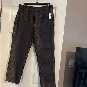 Old Navy High- Rise OG Straight Shimmery Pants